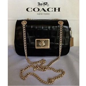 HOST PICK Black & Gold Coach Purse